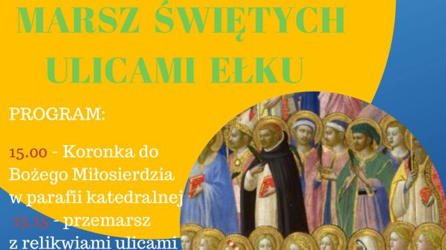 Marsz Świętych ulicami Ełku 26.10.2019 r.