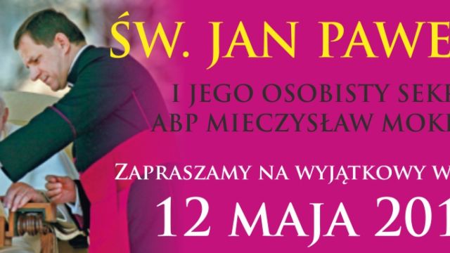 Św. Jan Paweł II i jego osobisty sekretarz ks. Abp Mieczysław Mokrzycki