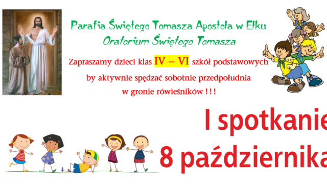Oratorium św. Tomasza - ponownie zaprasza