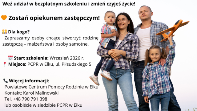 Bezpłatne szkolenie dla kandydatów na opiekunów zastępczych
